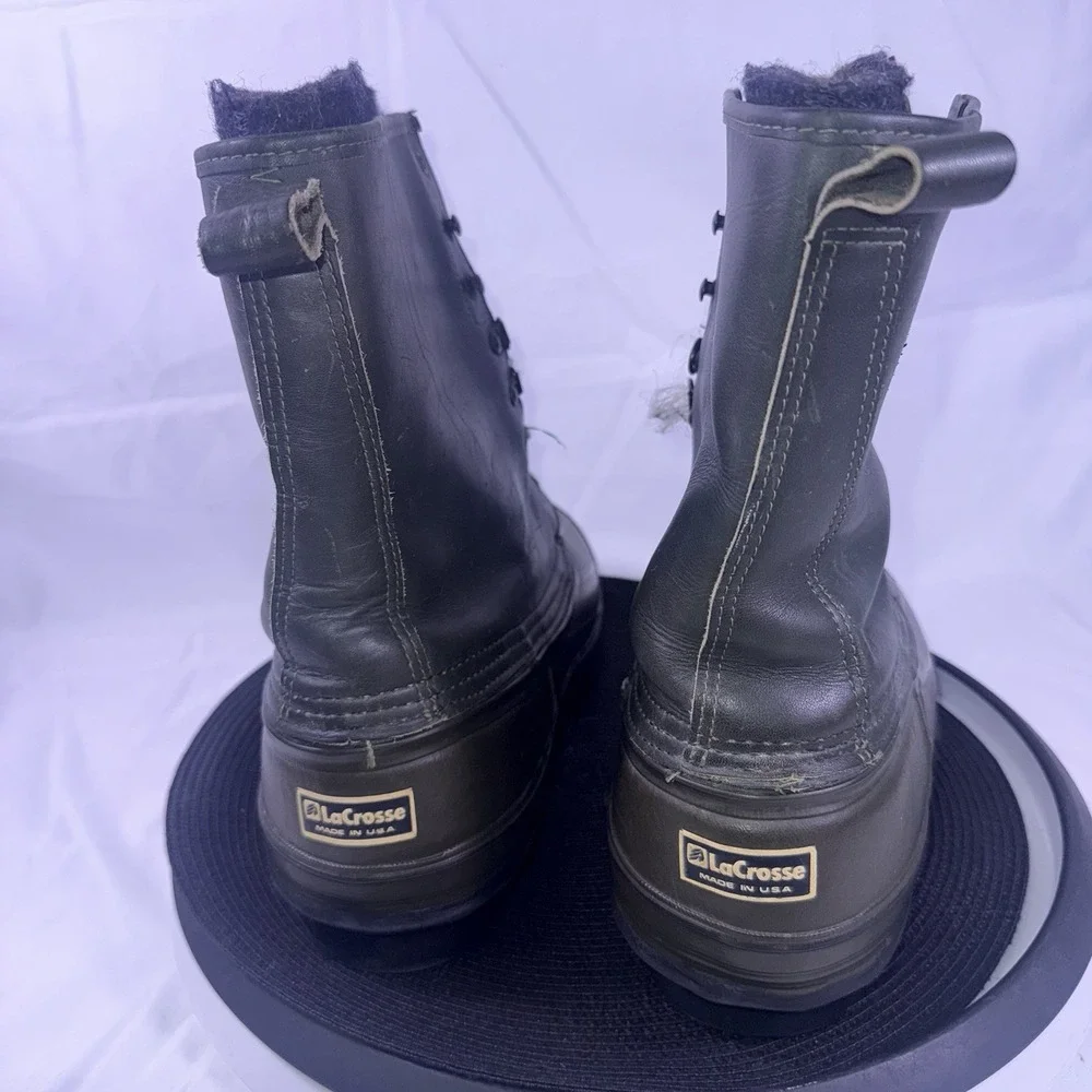 LaCrosse Iceman Rubber Fiberglass Shank Insulated Winter Fishing Boots Men's 10